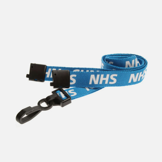 NHS Lanyards With Plastic J-Clip