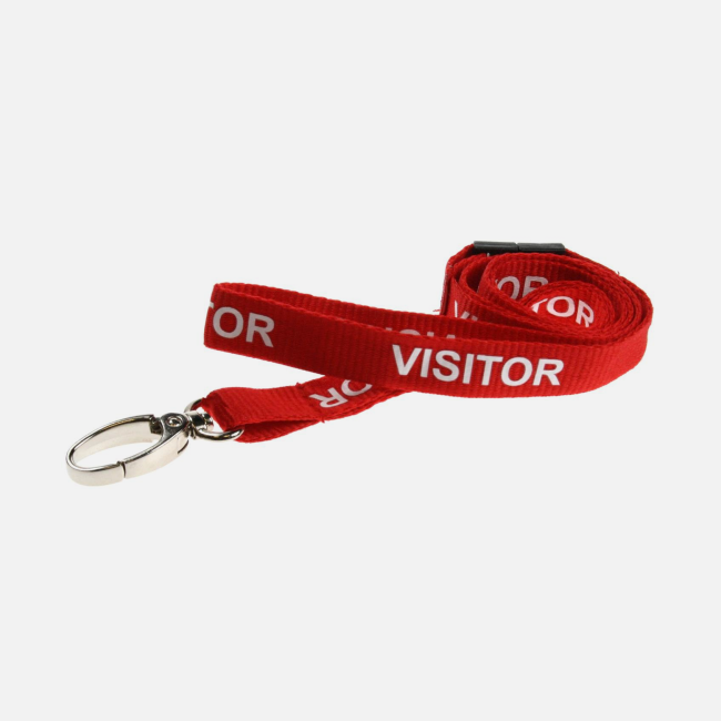 15Mm Visitor Lanyard With Metal Clip