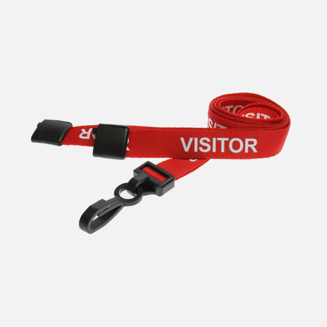 15Mm Visitor Lanyard With Plastic J Clip